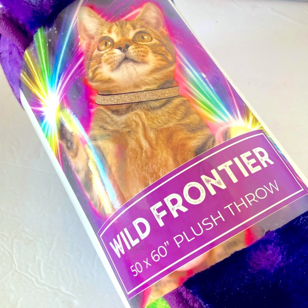 One Available Wild Frontier Purple Cat Blanket Artist Series